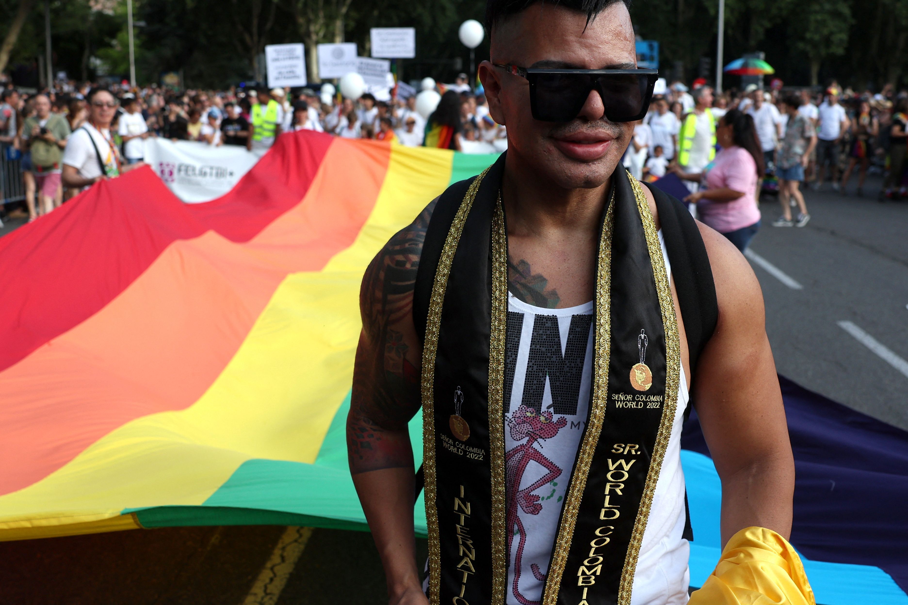 Participantes del desfile este sábado en Madrid
