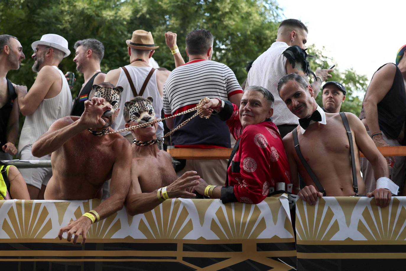 Una de las carrozas del desfile en Madrid