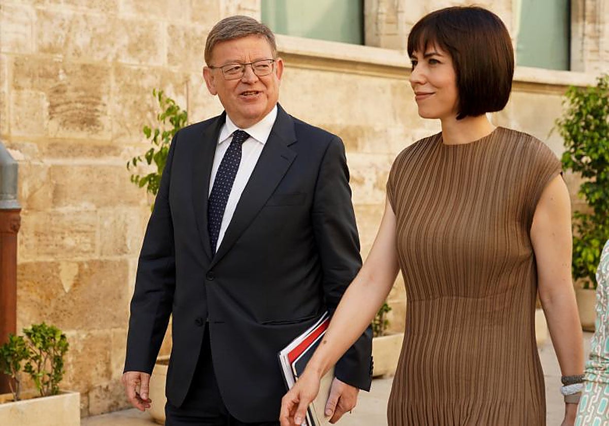 La ministra Diana Morant junto al presidente de la Generalitat Valenciana, Ximo Puig