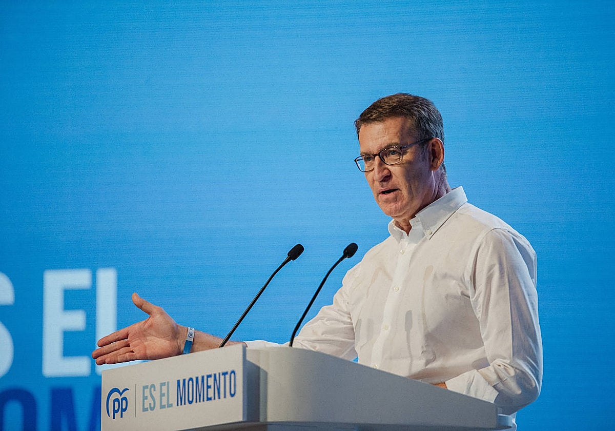 Alberto Núñez Feijóo en un acto en Toledo ayer