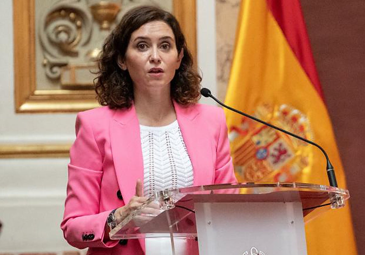 El presidenta de la Comunidad de Madrid, Isabel Díaz Ayuso, en un acto reciente