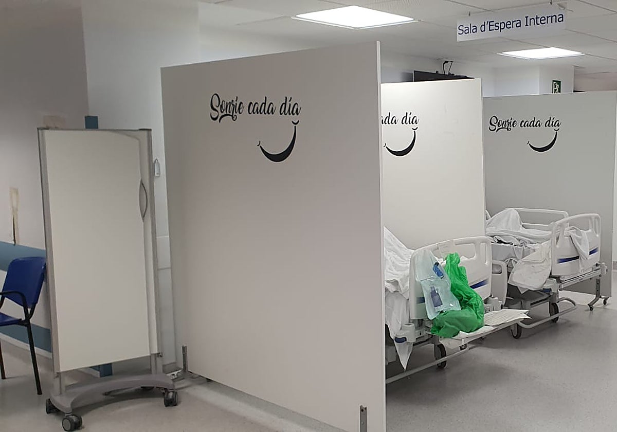 Imagen de camas ocupadas en el Hospital Clínico de Valencia