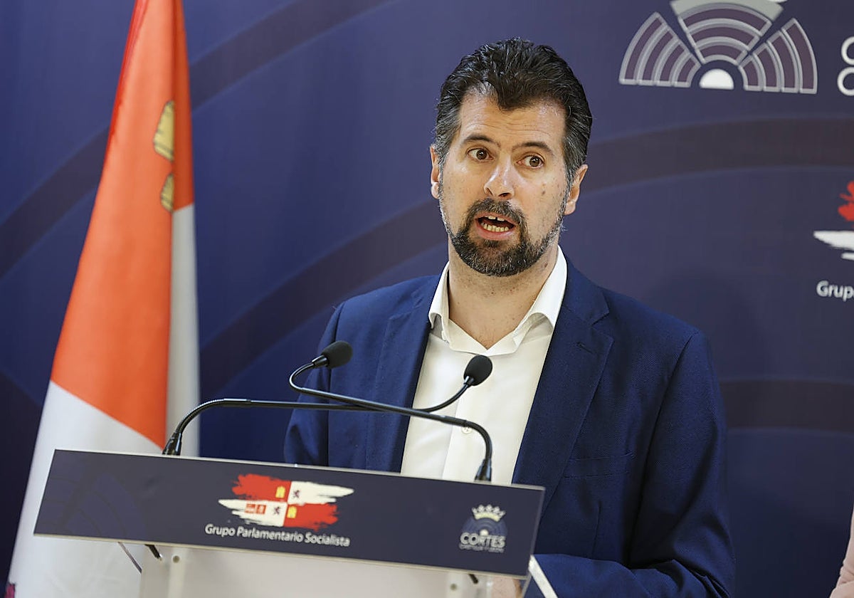 El portavoz del Grupo Socialista en las Cortes de Castilla y León y secretario general del PSOECyL, Luis Tudanca, en una foto de archivo