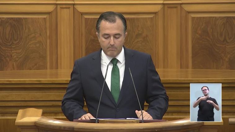 Moreno se estrena como orador en Cortes C-LM