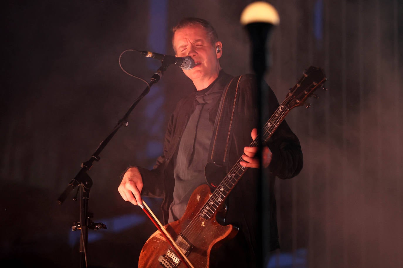 La banda islandesa Sigur Rós actúa durante la primera jornada del festival