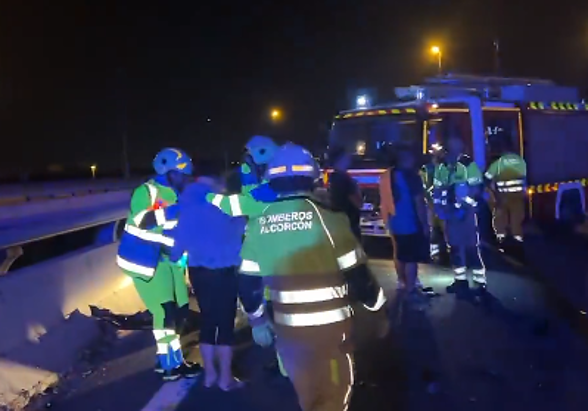 Un kamikaze causa un accidente mortal en la M-50 con tres heridos