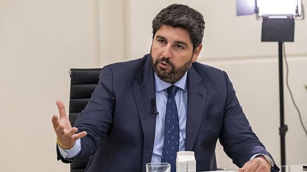 López Miras, durante la entrevista con ABC