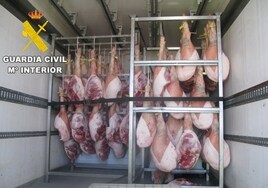 Intervenidas en Salamanca más de cuatro toneladas de carne transportada en malas condiciones