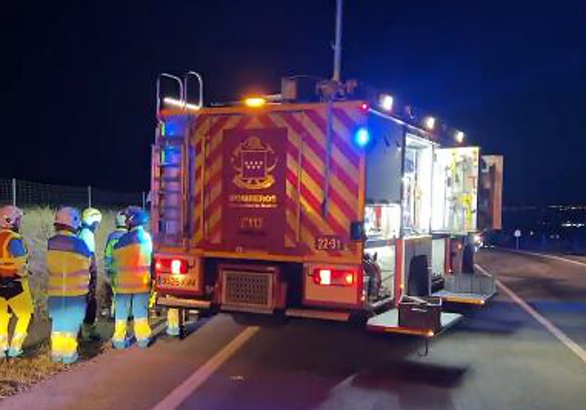 Los servicios de emergencias, en el lugar del siniestro