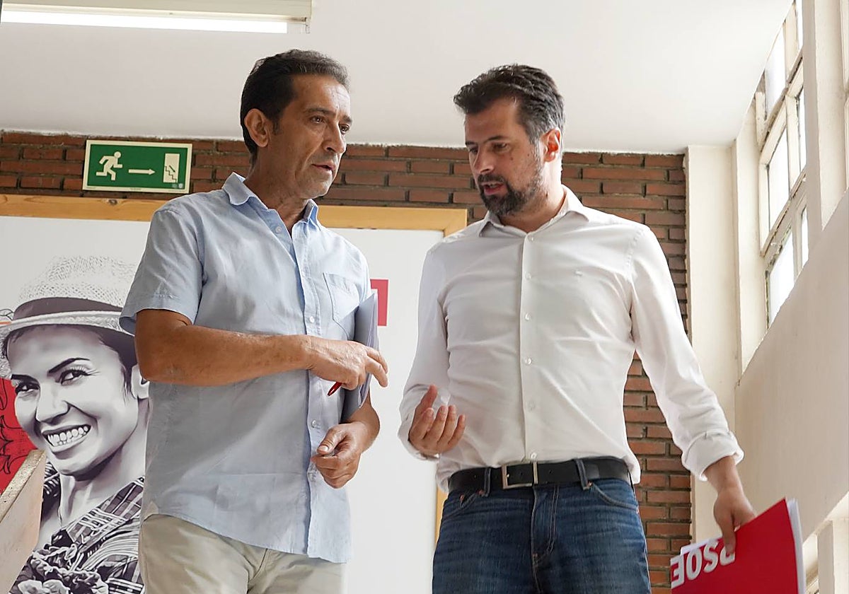 El secretario general de CCOO Castilla y León, Vicente Andrés, y el secretario general del PSOE se reúnen