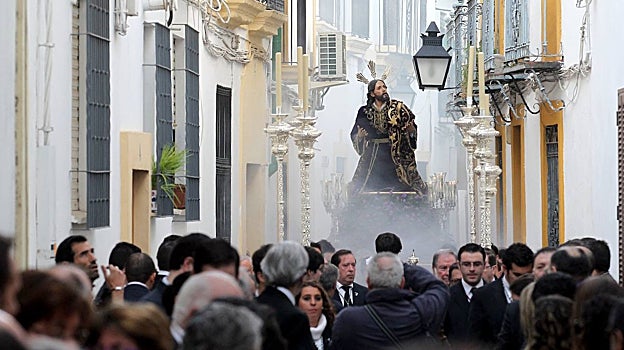 El Señor de la Oración en el Huerto, en el vía crucis de las cofradías en 2013