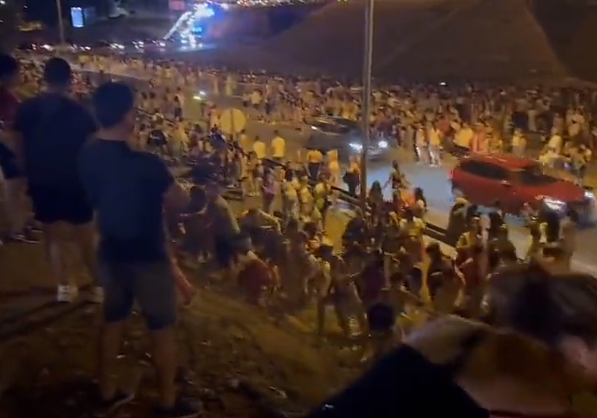 Fotograma de un vídeo grabado a la salida del concierto de Harry Styles en Madrid