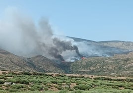 Declarado de nivel 1 un incendio forestal en Aliseda de Tormes, al norte de la Sierra de Gredos