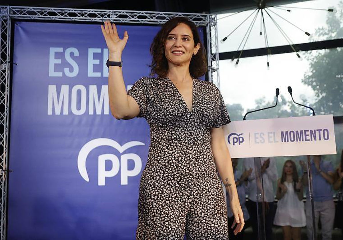 La presidenta de la Comunidad de Madrid, Isabel Díaz Ayuso