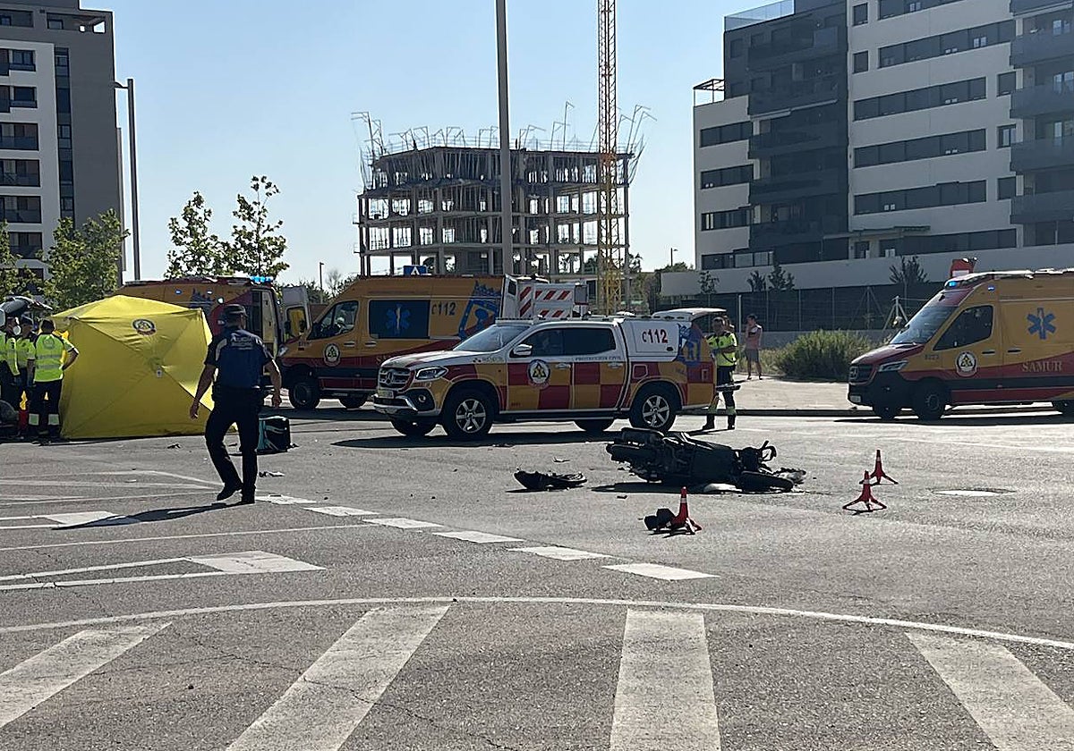 El accidente ocurrió en la calle Victoria Kent con Gran Vía
