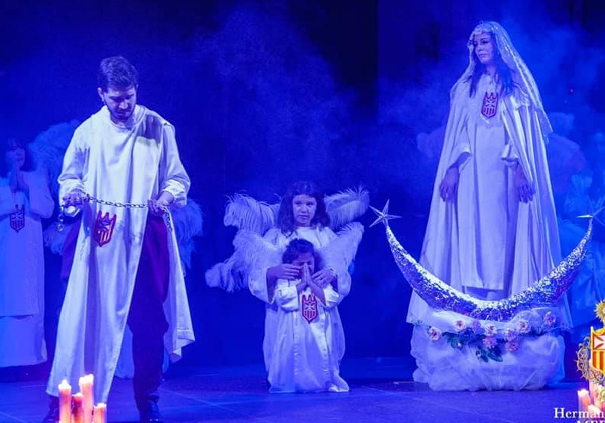 El momento de la descensión de la Virgen de la Merced, en la obra 'la vida de san Pedro Nolasco'