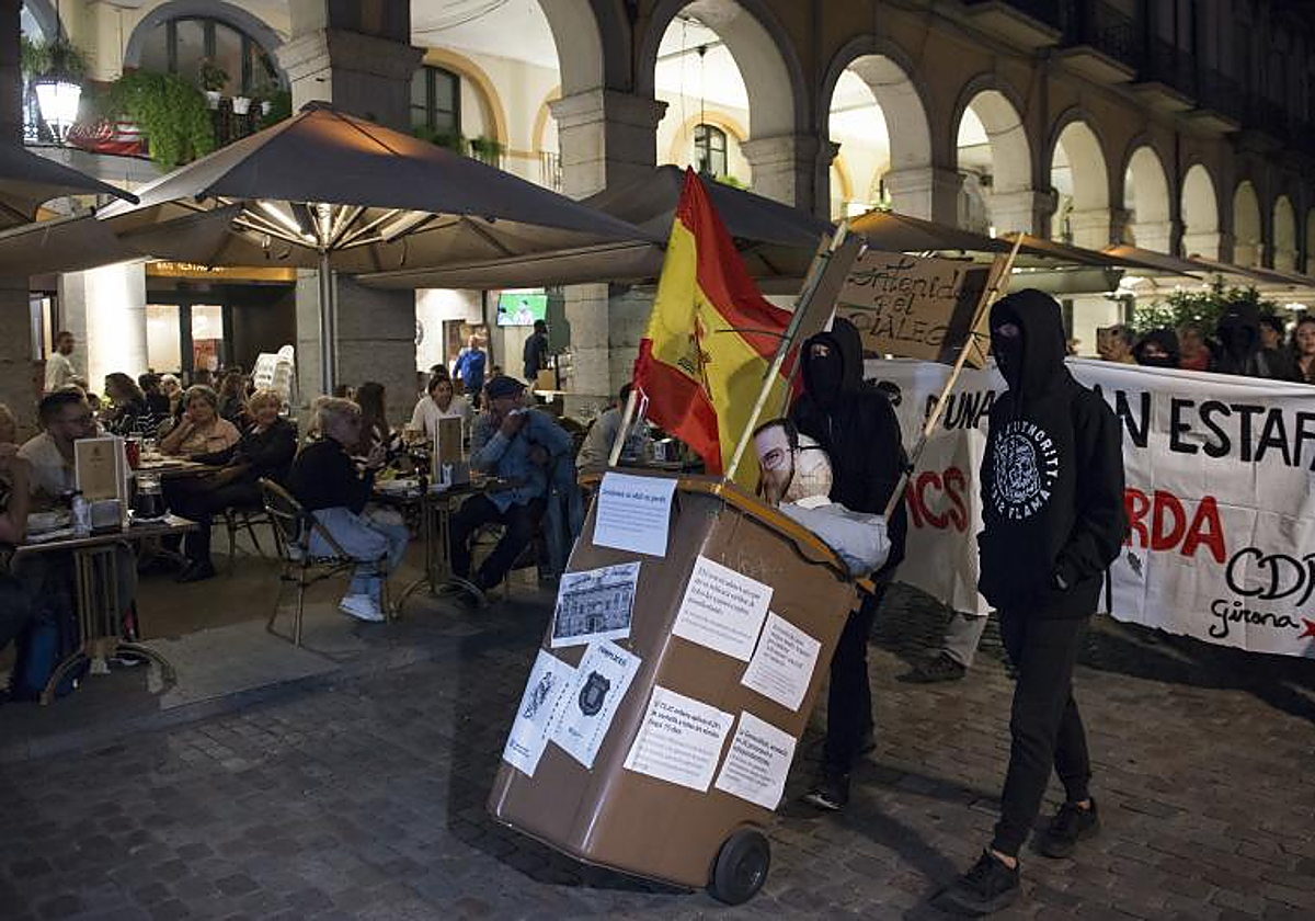 Manifestación de los CDR en Gerona, el 1 de octubre de 2022, para celebrar el quinto aniversario del 1-O