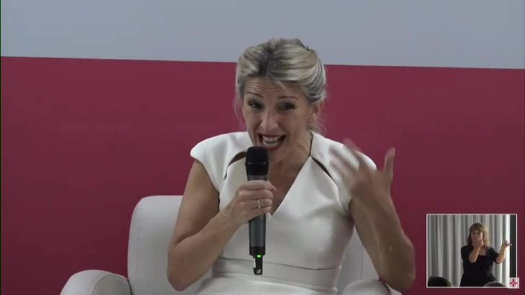 Yolanda Díaz confía en la victoria y asegura que el bloque conservador se ha alterado esta semana