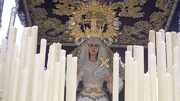 La Virgen de la Candelaria, en su paso de palio