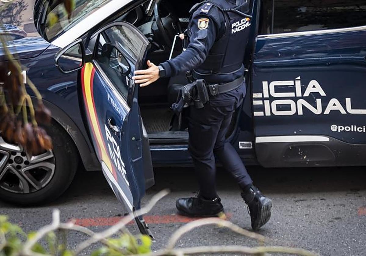 Imagen de archivo de un agente de la Policía Nacional subiendo a un coche patrulla
