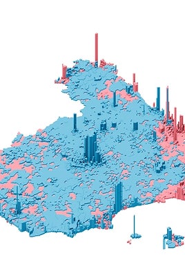 El bloque más votado en las elecciones generales de 2023, según el tamaño de la población