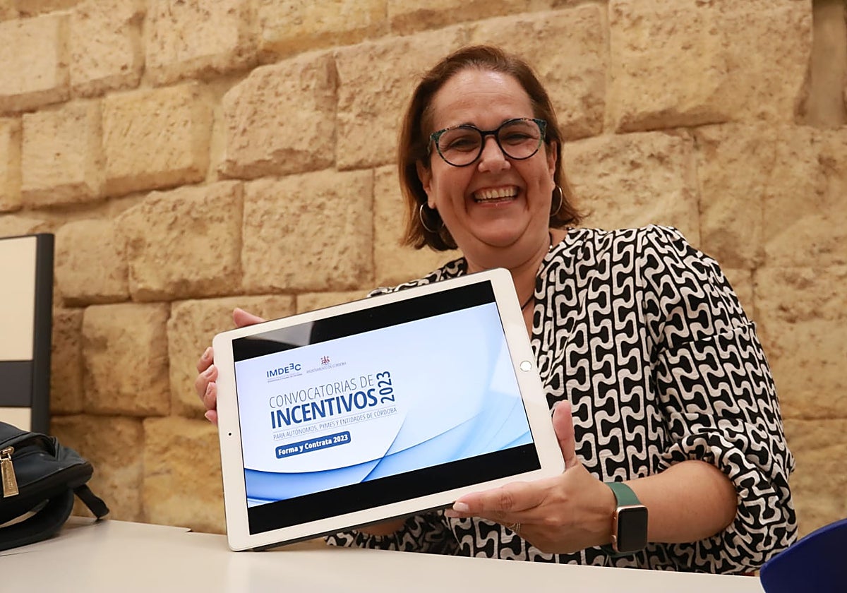 La presidenta del Imdeec, Blanca Torrent, este martes en Capitulares