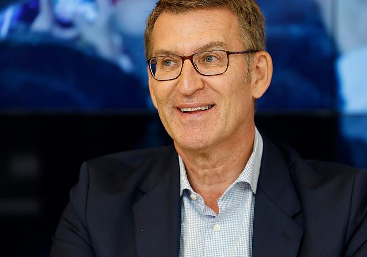 El líder del PP, Alberto Núñez Feijóo, este lunes en Génova