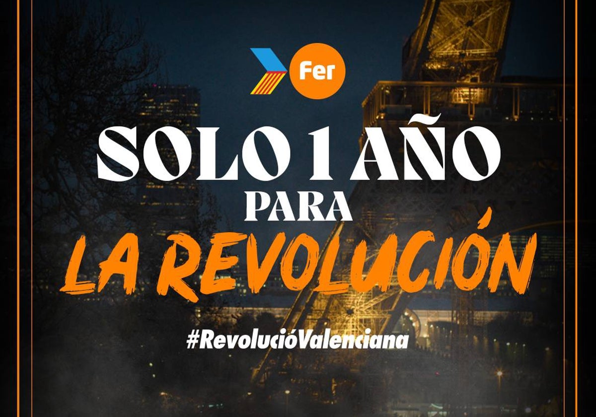 Imagen promocional de la 'Revolució valenciana' que ha presentado el Proyecto FER en París