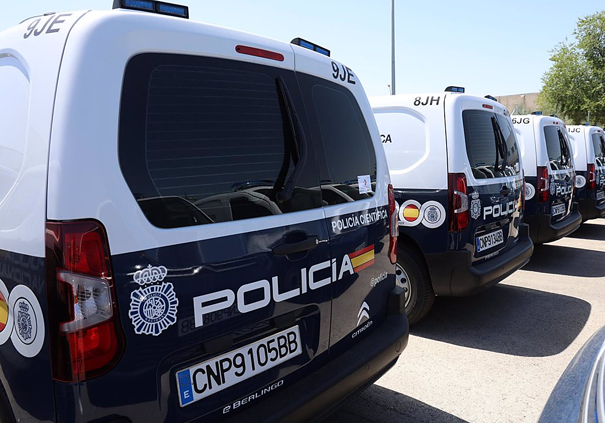 Varios coches de la Policía Nacional
