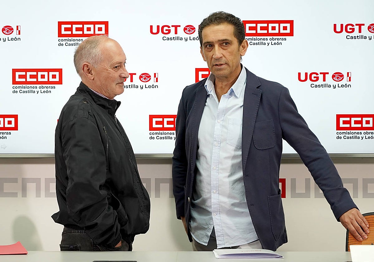 Los líderes de UGT y CCOO en Castilla y León, en una imagen de archivo