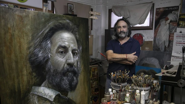 Rafael Cervantes , pintor: «La clave de un buen retrato es su fuerza»