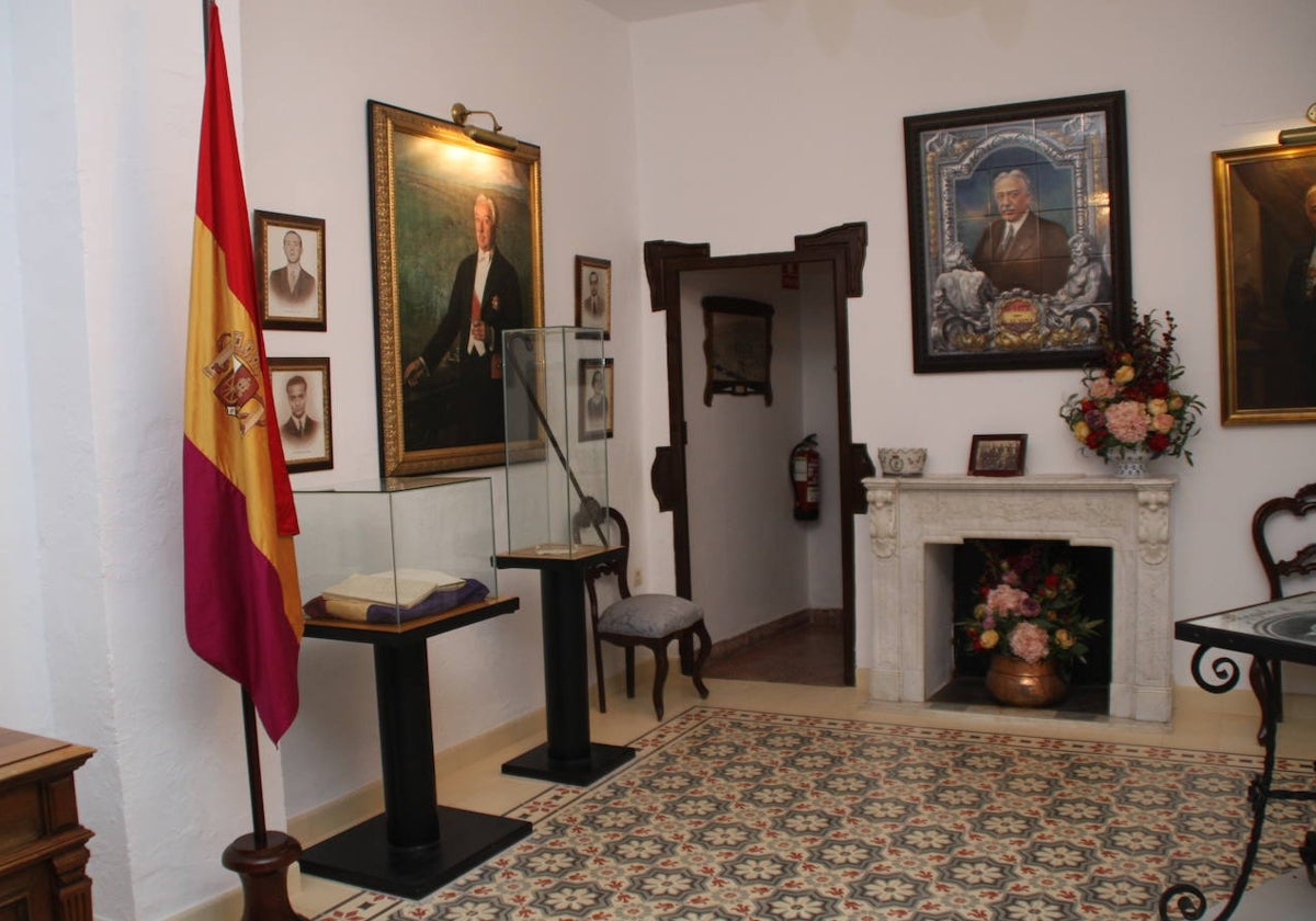 Una de las salas de la casa de Niceto Alcalá-Zamora en Priego de Córdoba