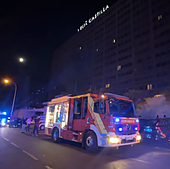 Tres heridos en un incendio en un hotel de Madrid