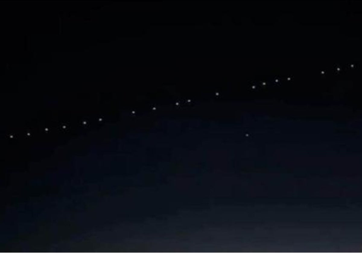 'Tren' de satélites Starlink