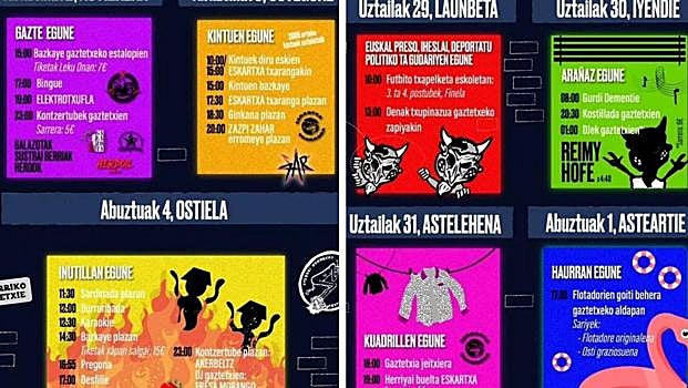 Los carteles para las fiestas de Etxarri Arantz