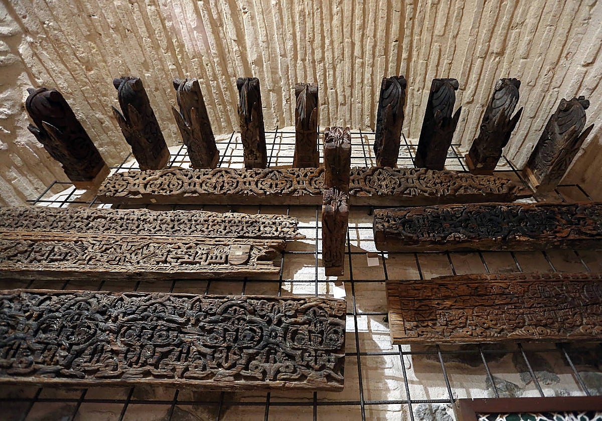 Algunas de las piezas expuestas en la colección de carpintería de 'Espacio Mudéjar'