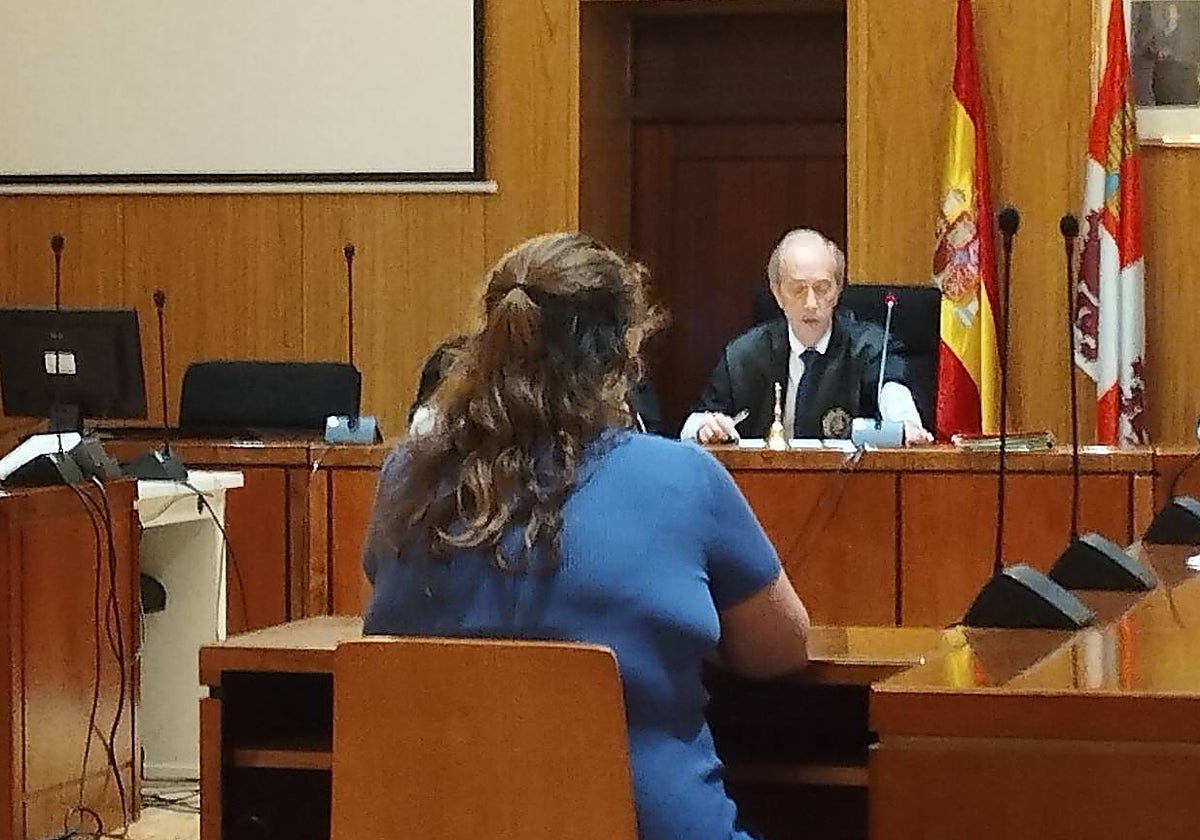Inés María F. S. durante el juicio celebrado en la Audiencia Provincial de Valladolid