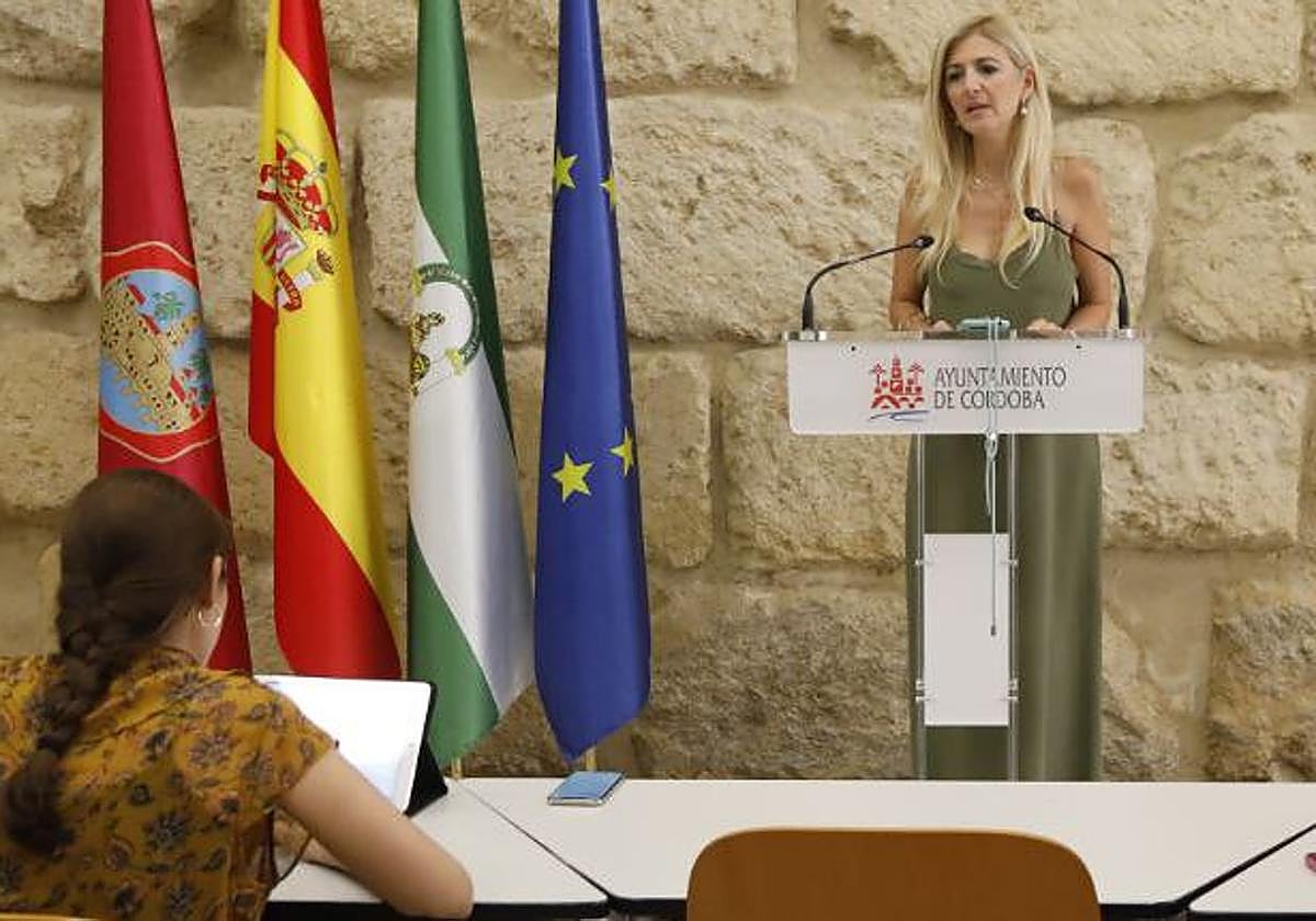 La concejal de Centro Histórico, este viernes durante su comparecencia