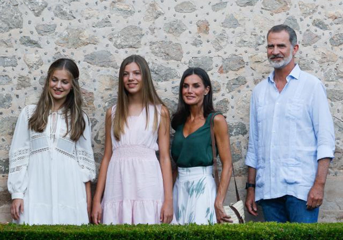 La Familia Real el pasado 1 de agosto durante sus vacaciones en Mallorca