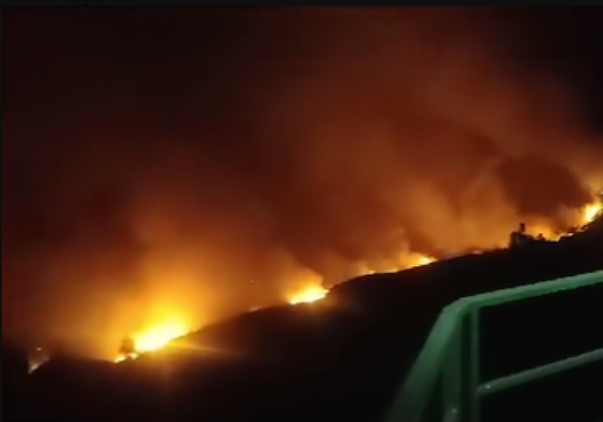 Incendio en Arafo, Candelaria, esta madrugada