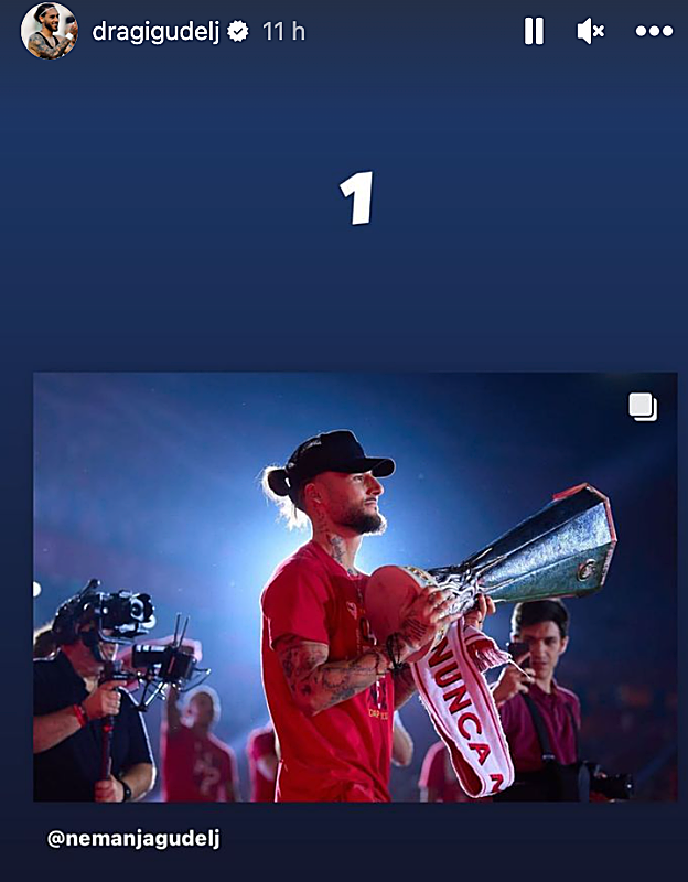 El alentador mensaje del jugador del Córdoba CF Dragisa Gudelj a su hermano Nemanja, del Sevilla FC