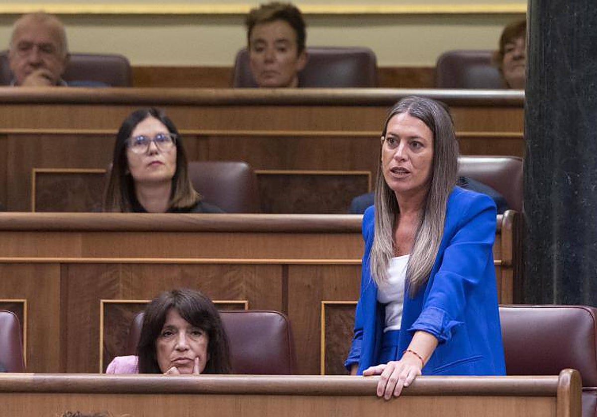 La diputada de Junts Miriam Nogueras este jueves durante la sesión constitutiva en el Congreso