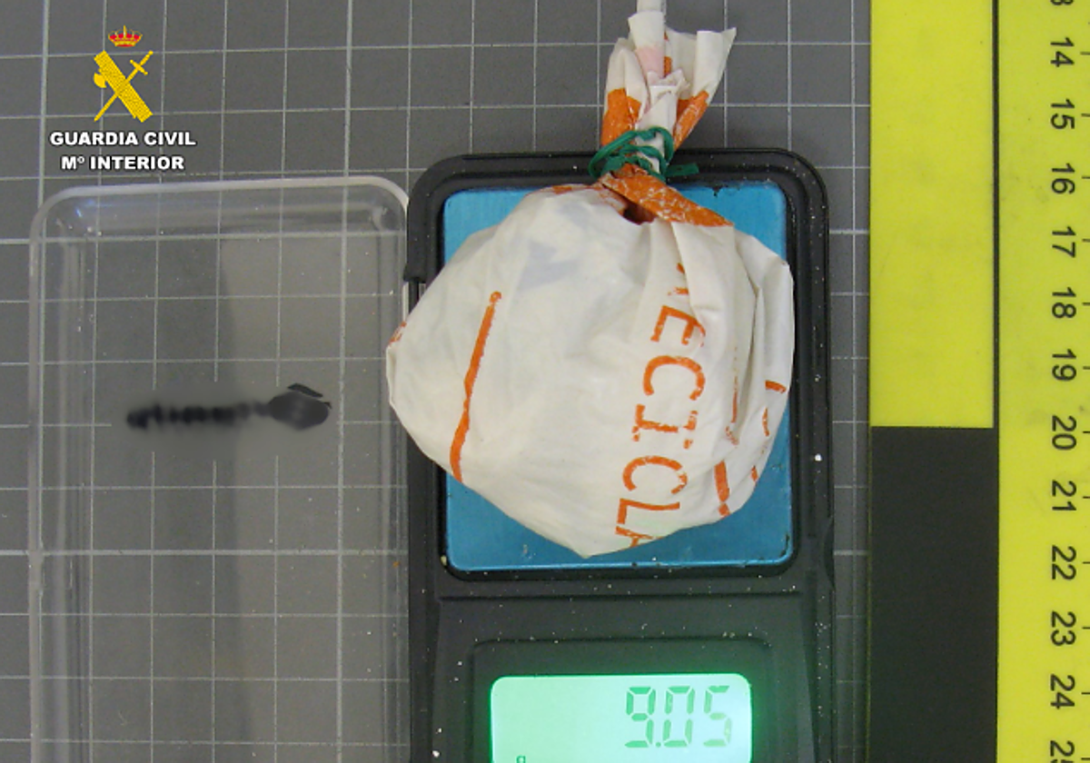 Imagen de la droga aprehendida en un quiosco de Cullera (Valencia)