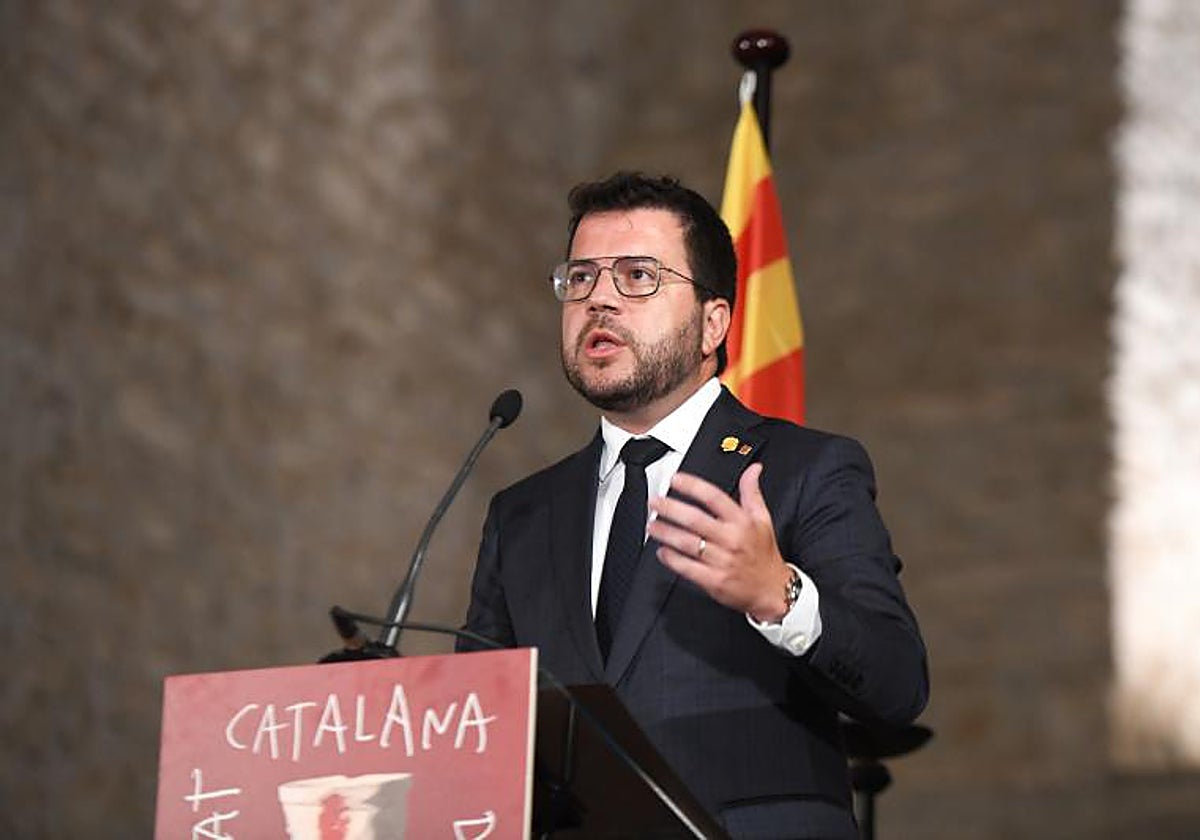 Pere Aragonès, en el homenaje a Pau Casals en Codalet (Francia)