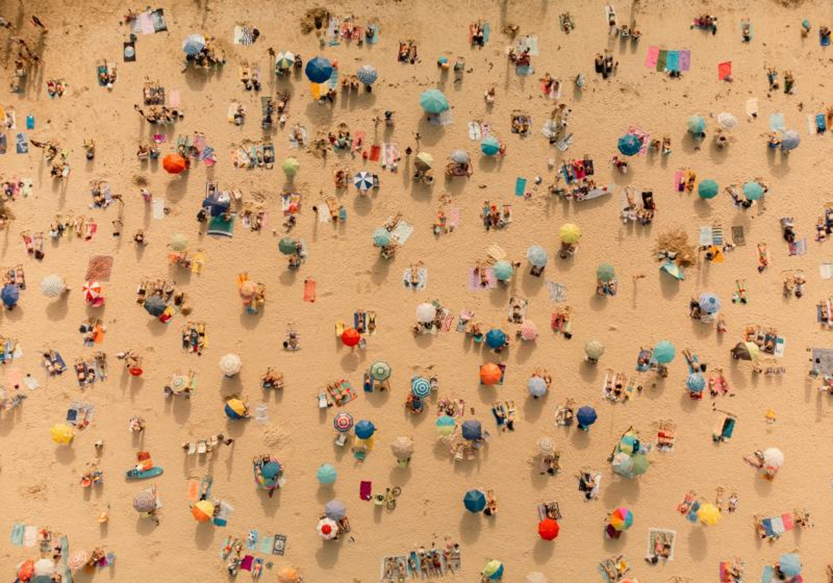 La playa de Panxón, en Nigrán, el martes