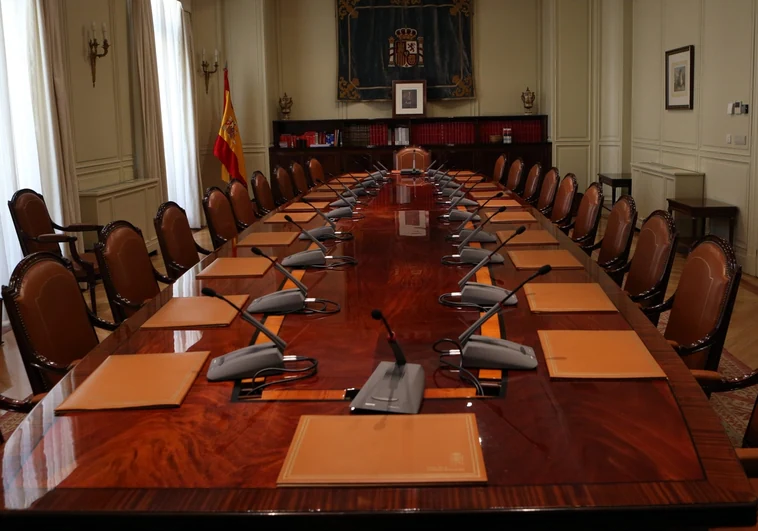 Sala de reuniones del Pleno del Consejo General del Poder Judicial (CGPJ)