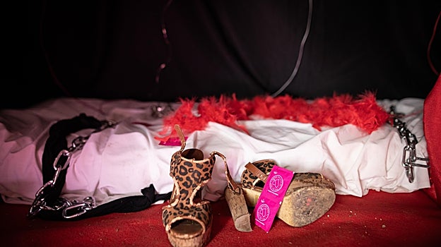 Recreación del interior de un prostíbulo.