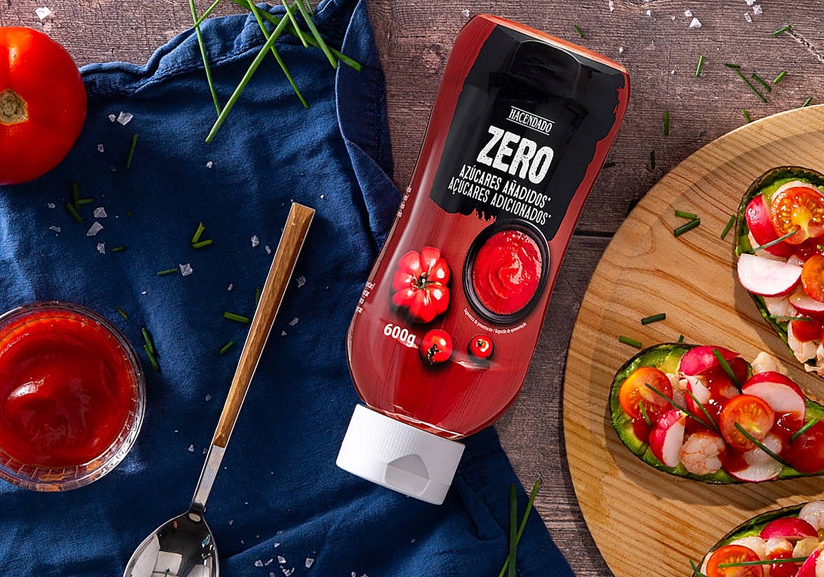 Imagen del Ketchup Zero azúcares añadidos de Hacendado
