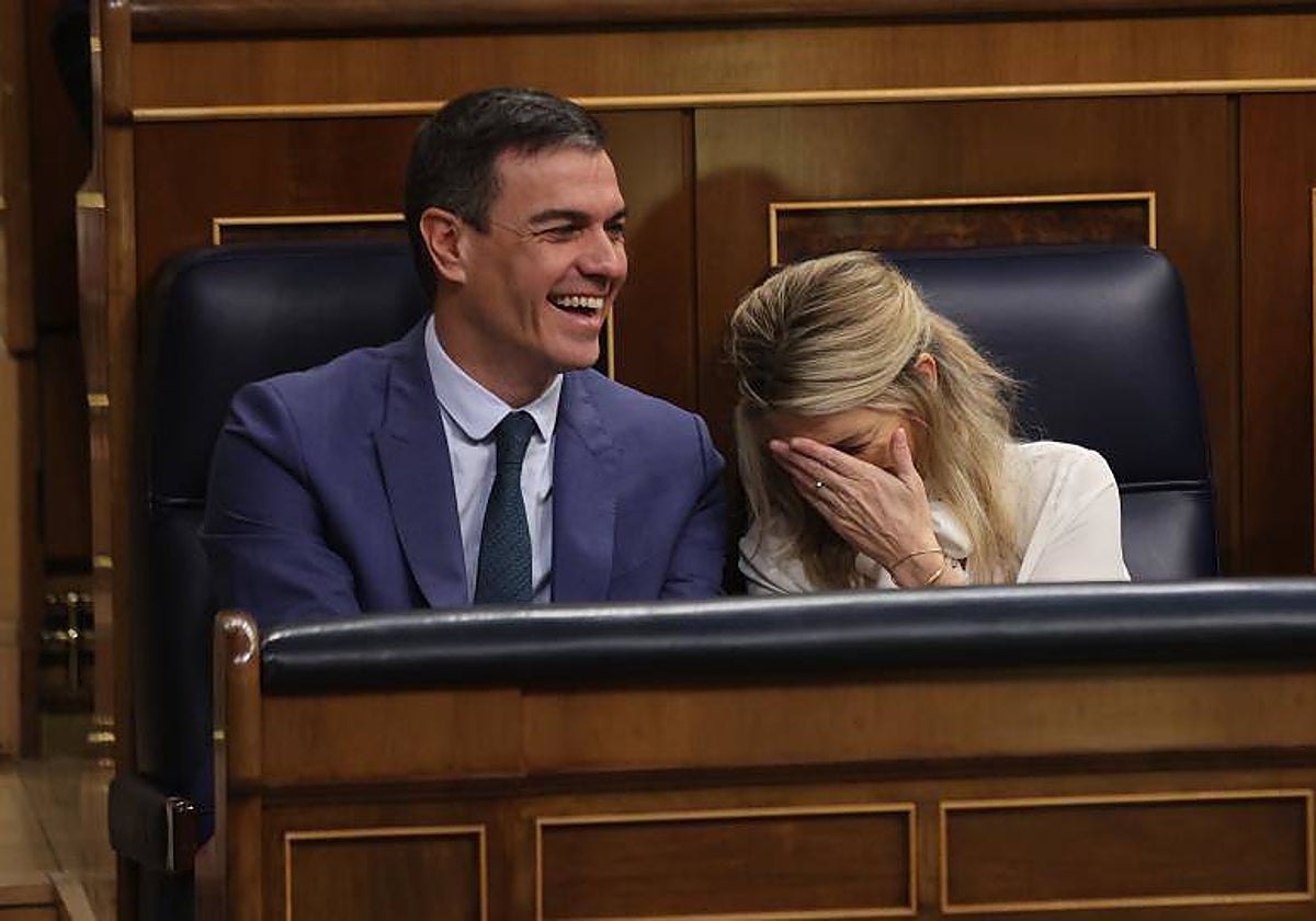 Pedro Sánchez y Yolanda Díaz el pasado 22 de julio en el Congreso