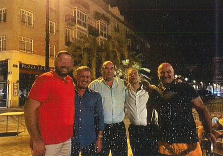 Suárez Esteve, 'Fredi el de los seguros', el general Espinosa y el Mediador, en Valencia en julio de 2020